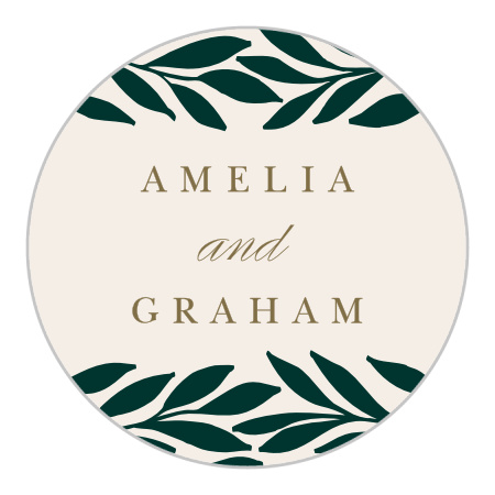 Trimmed Trifecta Wedding Stickers
