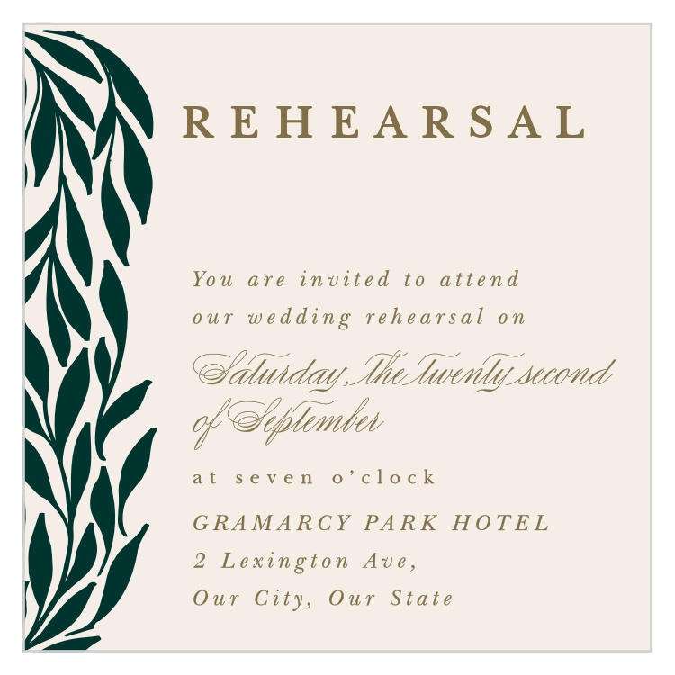 Trimmed Trifecta Rehearsal Cards
