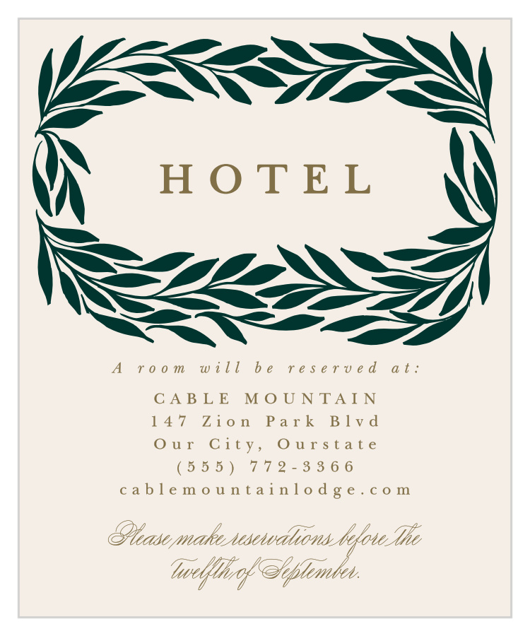 Trimmed Trifecta Accommodation Cards
