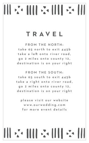 Stamped Mudcloth Direction Cards