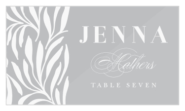 Garden Monogram Clear Place Cards
