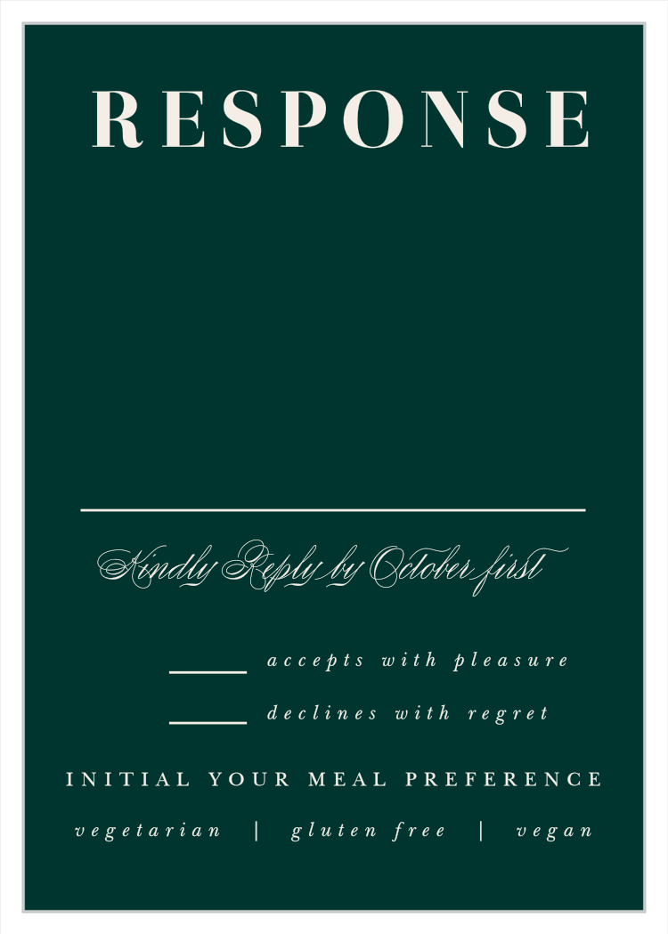 Garden Monogram Response Cards