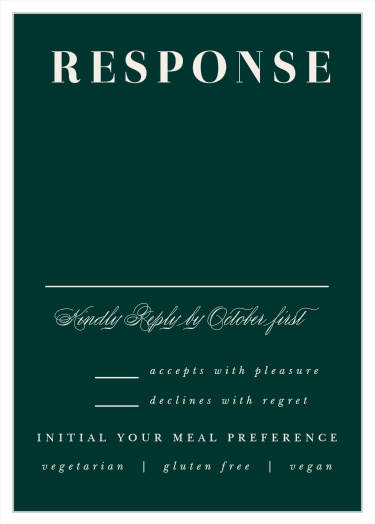 Garden Monogram Response Cards