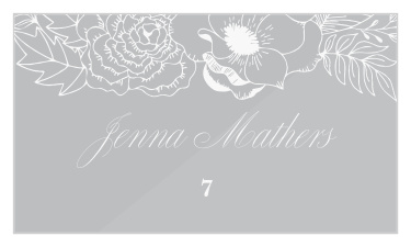 Rustic Botanicals Clear Place Cards
