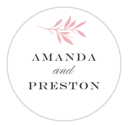 Botanical Burst Wedding Stickers