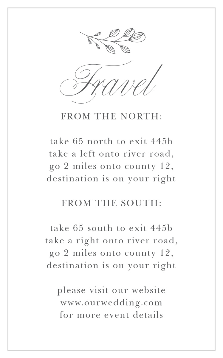 Rustic Botanicals Direction Cards