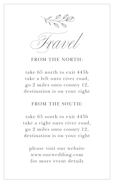Rustic Botanicals Direction Cards
