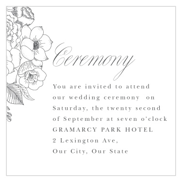Rustic Botanicals Ceremony Cards