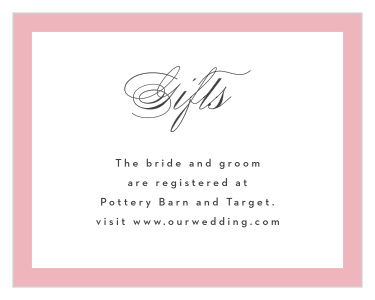 Our Botanical Burst Registry Cards let family and friends know where you would like your wedding gifts from. 