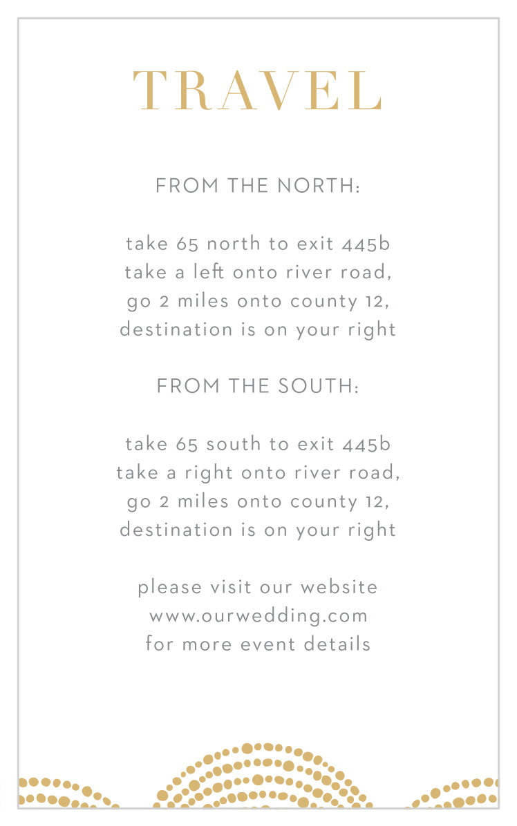 Dotted Border Direction Cards