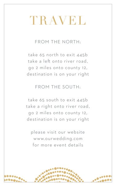 Dotted Border Direction Cards