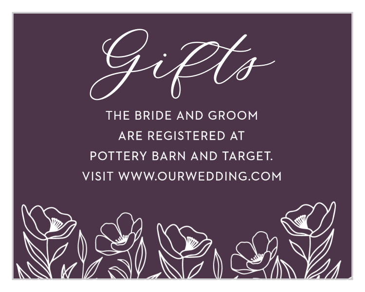 Floral Nuptials Registry Cards