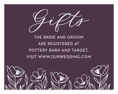 Who said registry cards can't be beautiful? Our Floral Nuptials Registry Cards are all that and more!