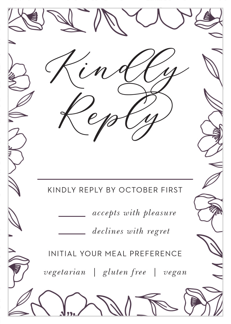 Floral Nuptials Response Cards