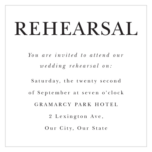 Classic Type Rehearsal Cards