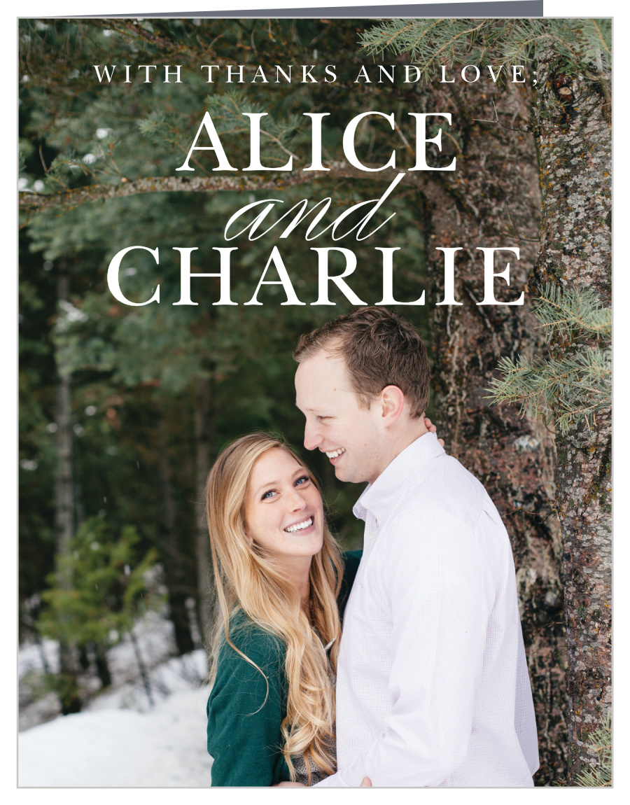 Classic Type Wedding Thank You Cards