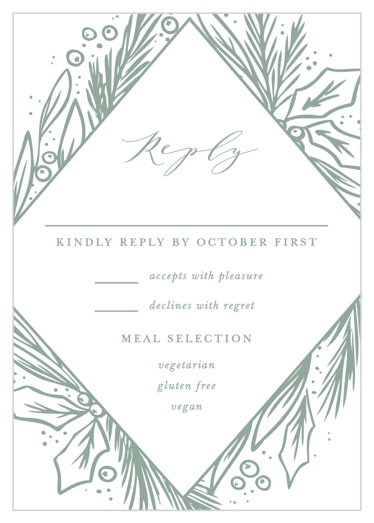 Winter Wreath Response Cards