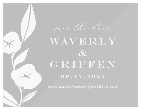 Give your loved ones a heads up with the Graphic Wreath Clear Save the Date Cards.