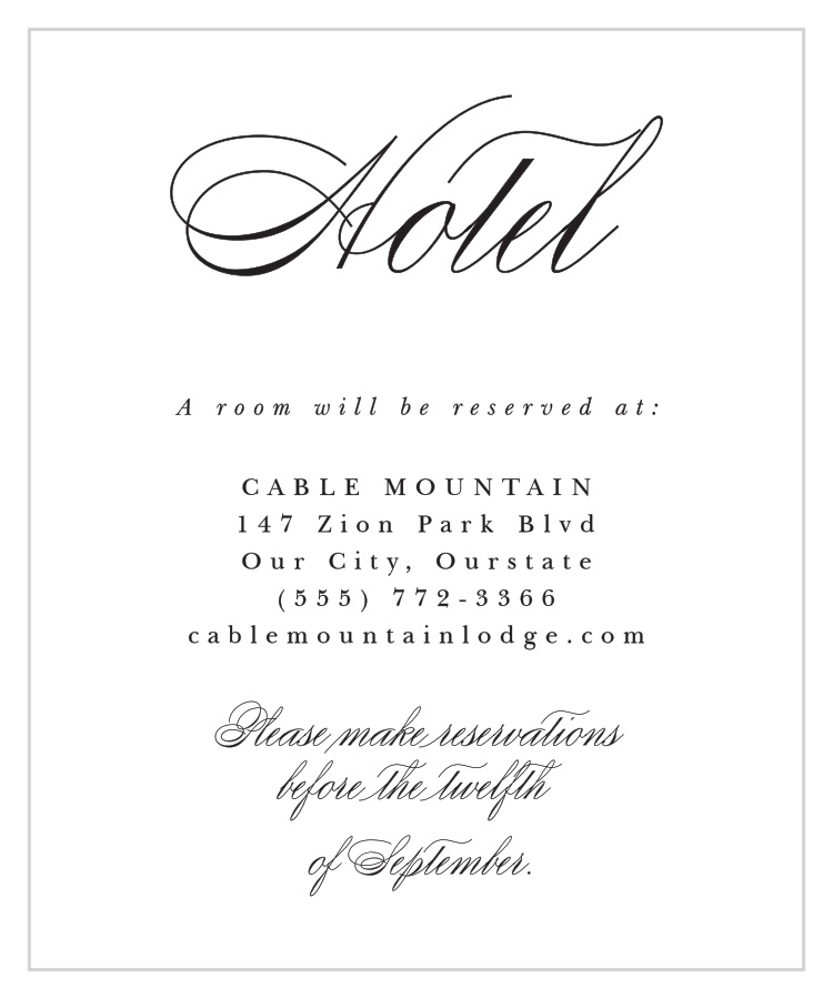Classical Tradition Accommodation Cards