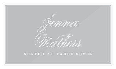 Classical Tradition Clear Place Cards