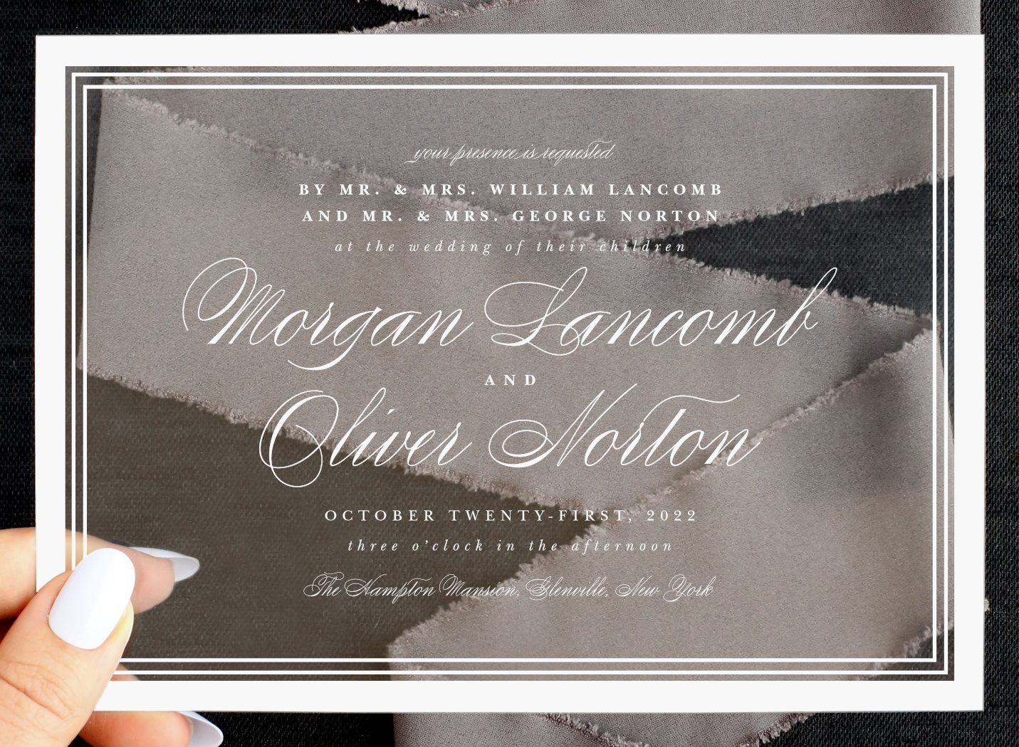 Classical Tradition Clear Wedding Invitations