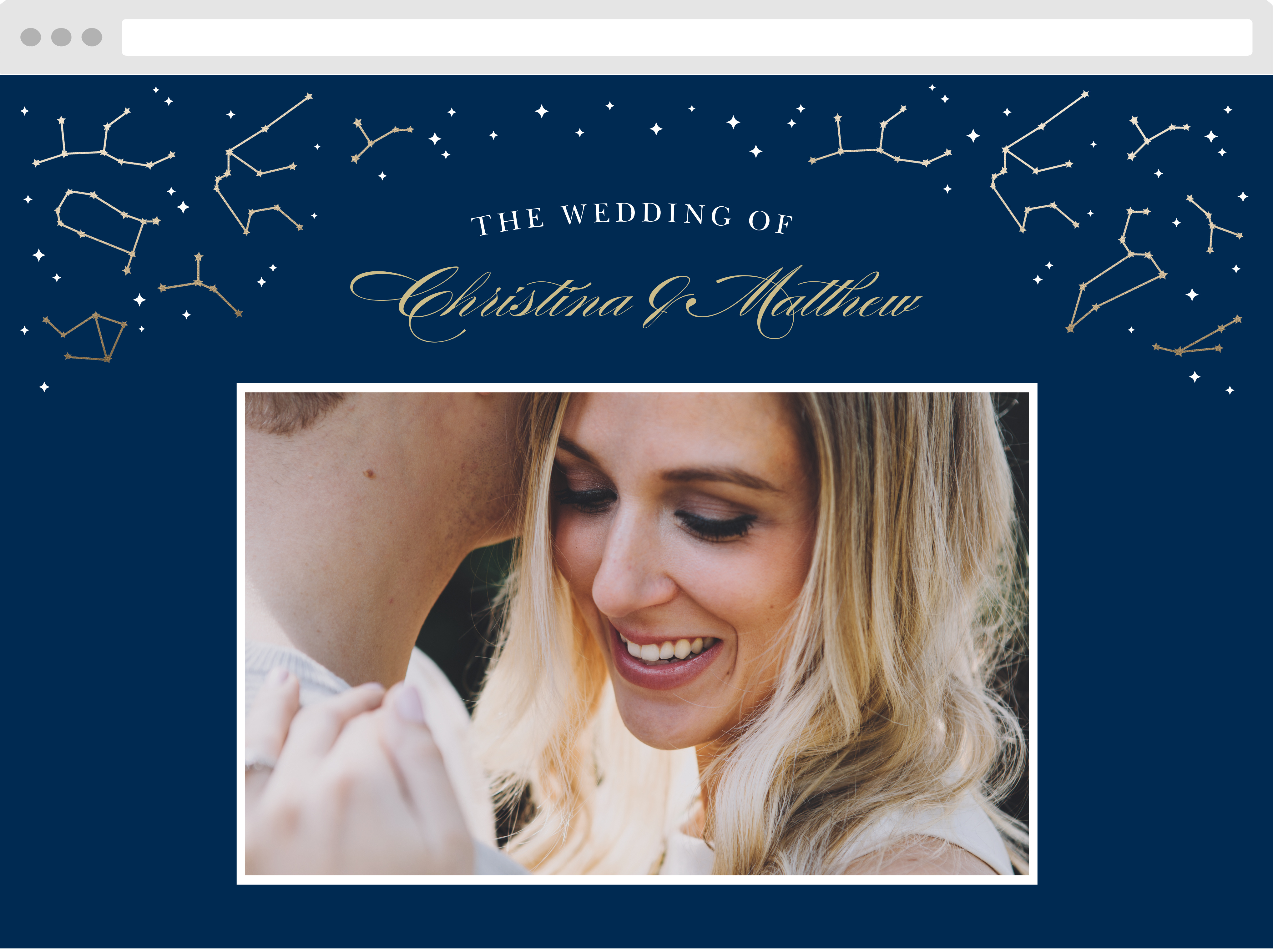 Classic Constellation Wedding Website
