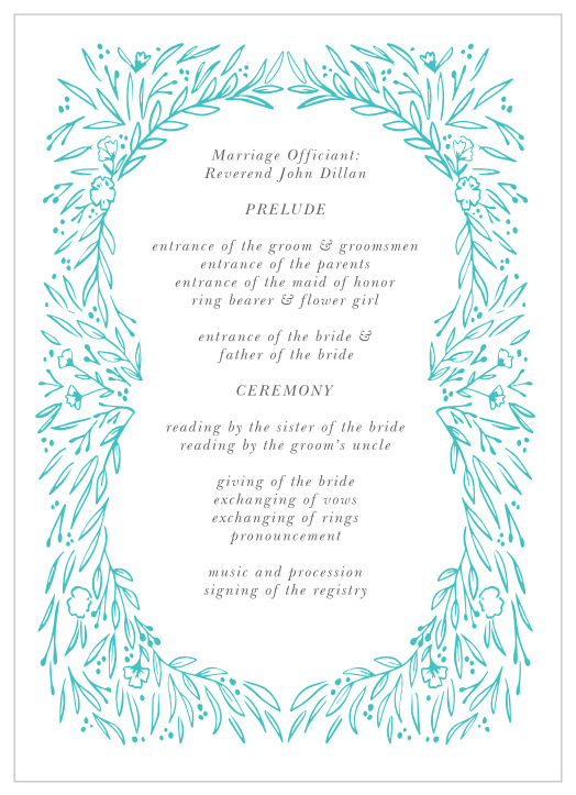 Our Framed Love Wedding Programs are the perfect way to keep the events of your big day organized for both you and your guests!