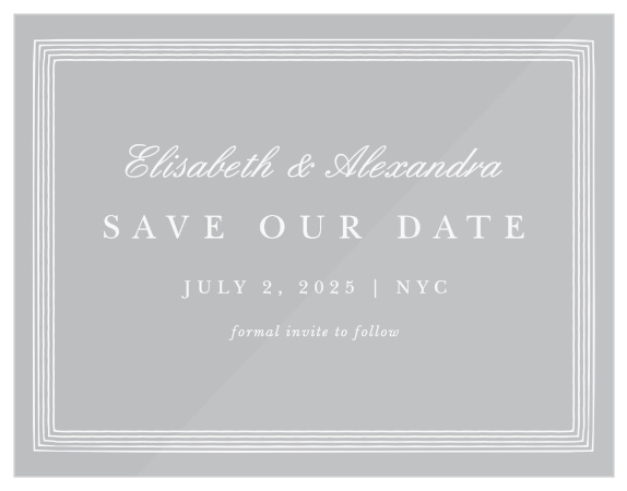 Be sure family and friends mark their calendars for your wedding with our Lovely Frame Clear Save The Date Cards.