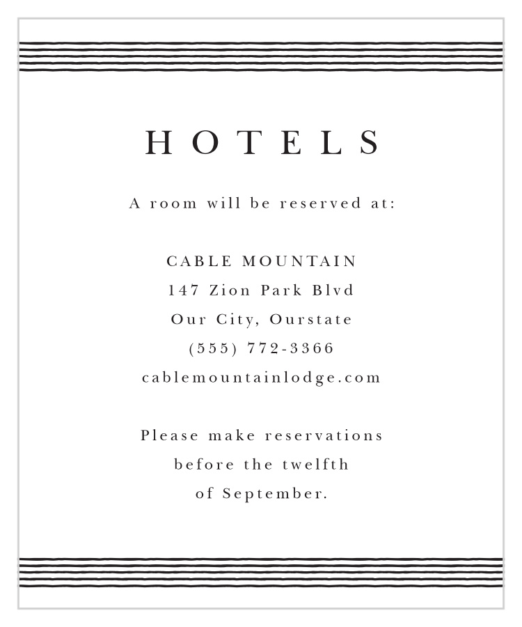 Lovely Frame Accommodation Cards