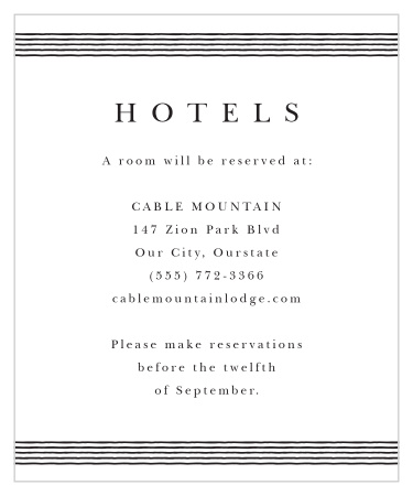 Lovely Frame Accommodation Cards