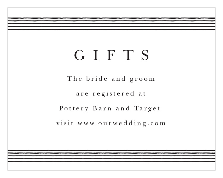 Lovely Frame Registry Cards