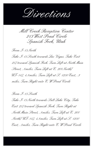 Forever Chic Direction Cards