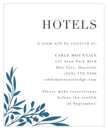 Offset Blooms Accommodation Cards