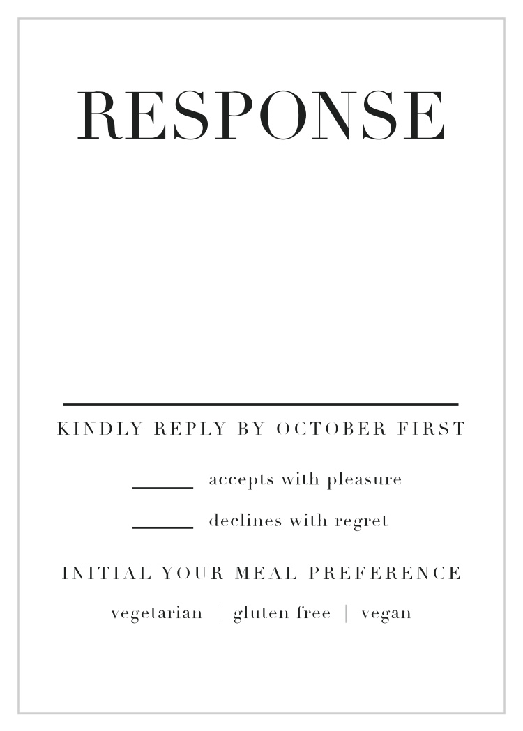 Classic Editorial Response Cards