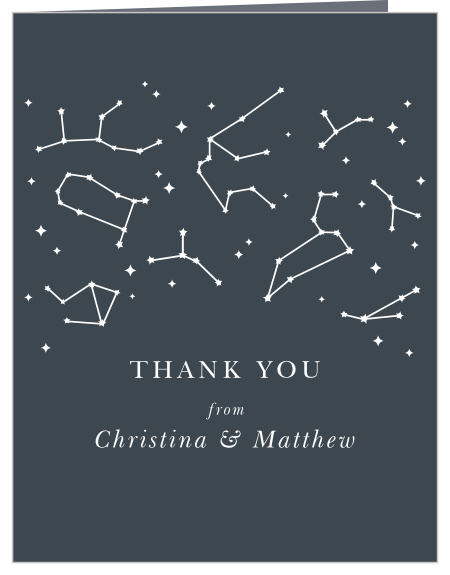 Our Classic Constellation Wedding Thank You Cards are the perfect way to let your loved ones know you appreciate their support!