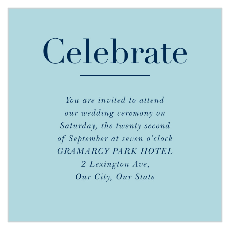 Chapter One Ceremony Cards