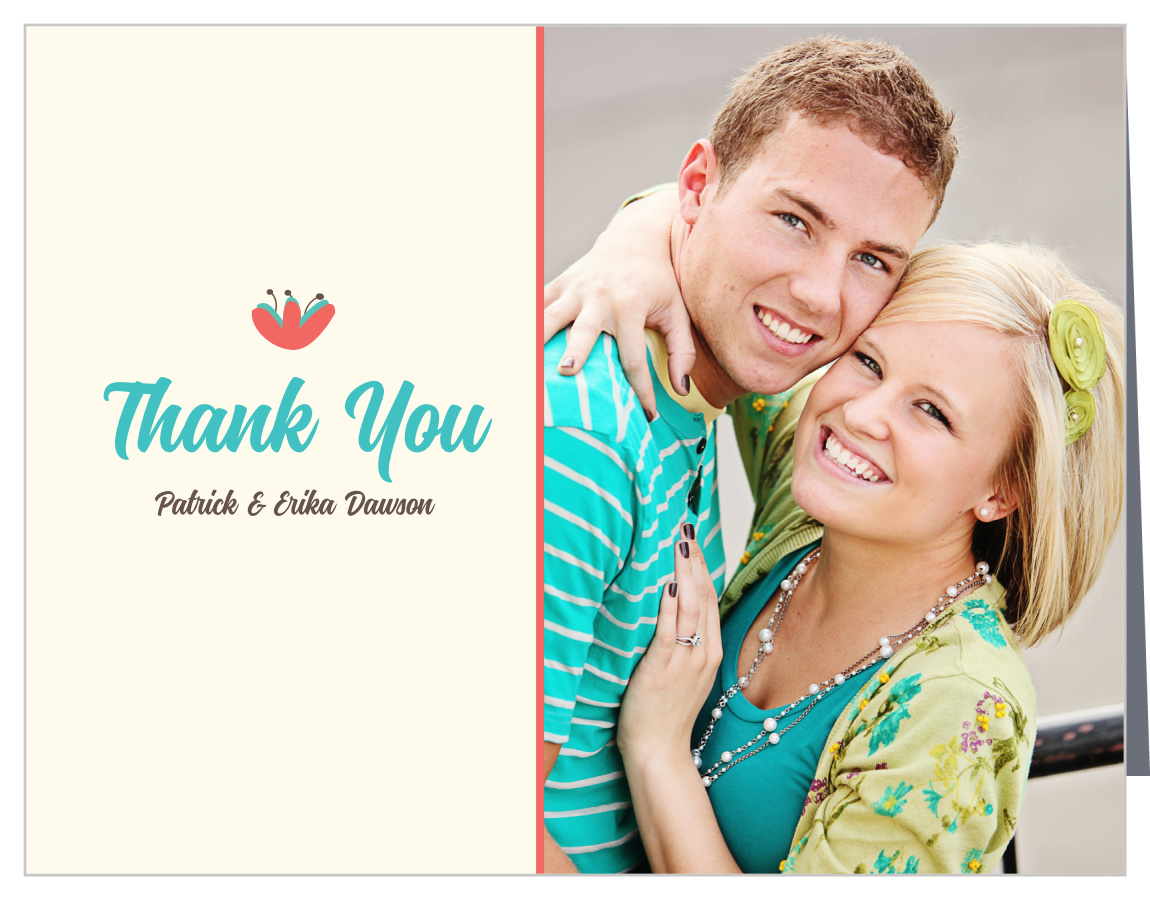 Flowering Frame Wedding Thank You Cards