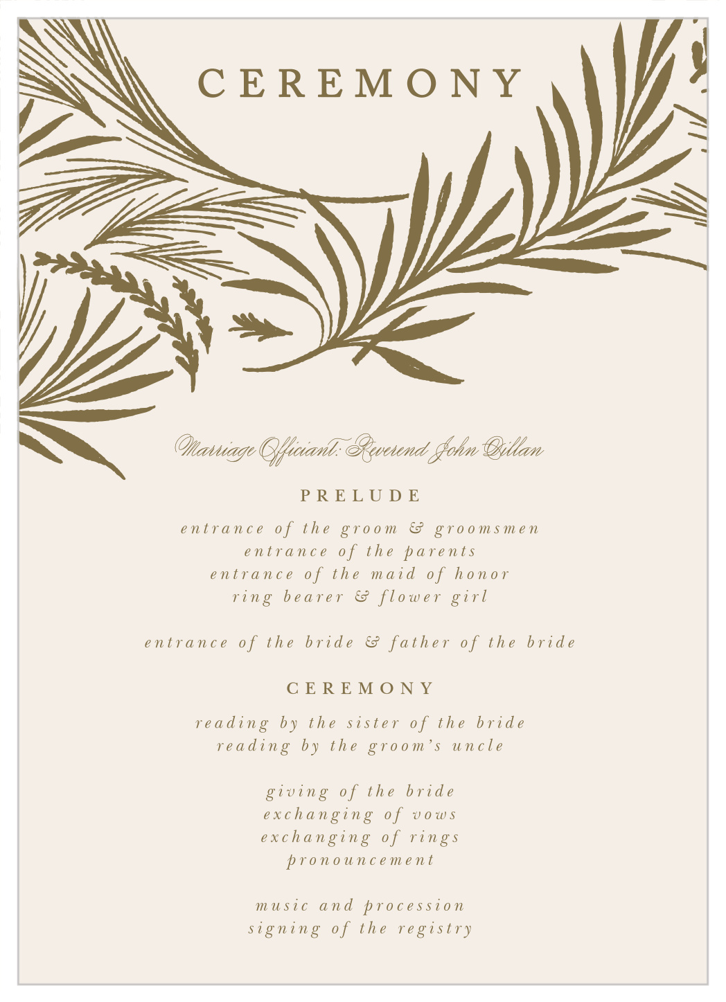 Garden Circles Wedding Programs