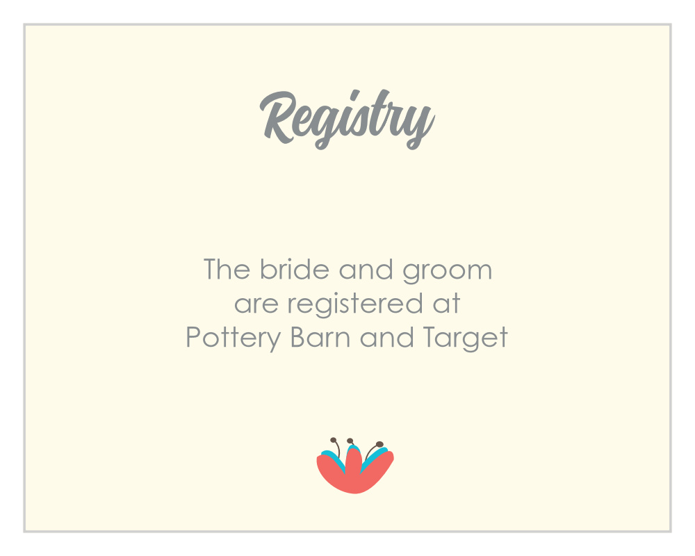Flowering Frame Registry Cards