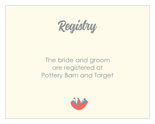 Flowering Frame Registry Cards