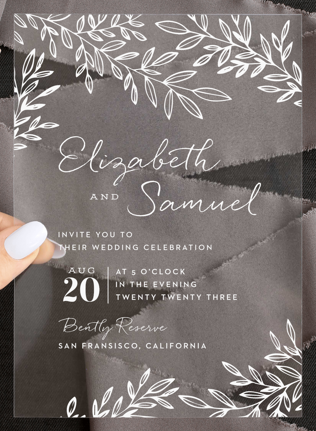 Botanical Greenhouse Clear Wedding Invitations