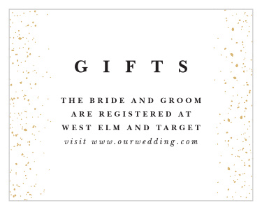 Share your wedding information in dazzling style with our Stunning Stardust Registry Cards. 