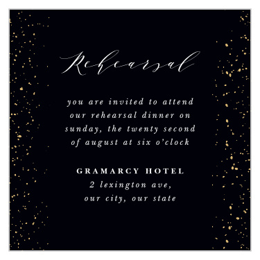 Stunning Stardust Rehearsal Cards