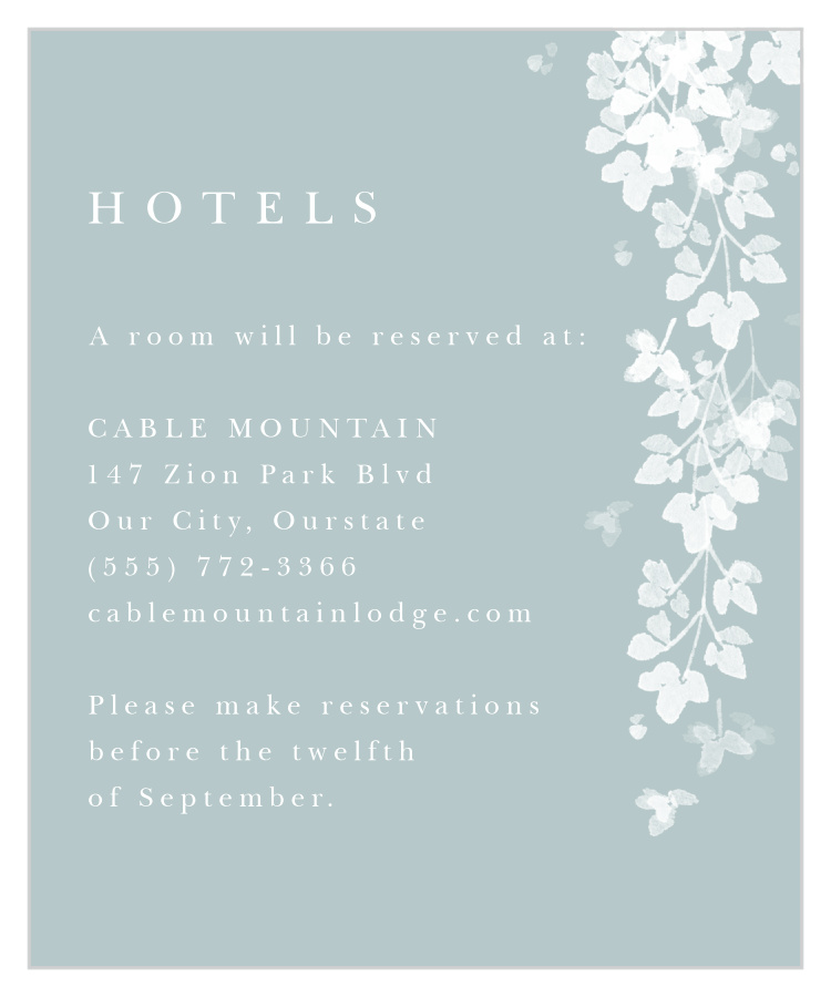 Botanical Arch Accommodation Cards