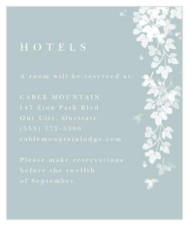 Botanical Arch Accommodation Cards
