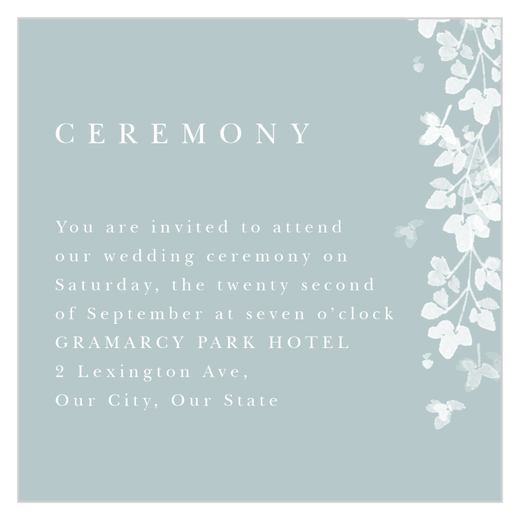 Botanical Arch Ceremony Cards