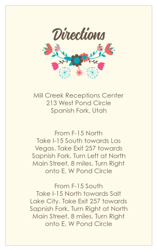Flowering Frame Direction Cards