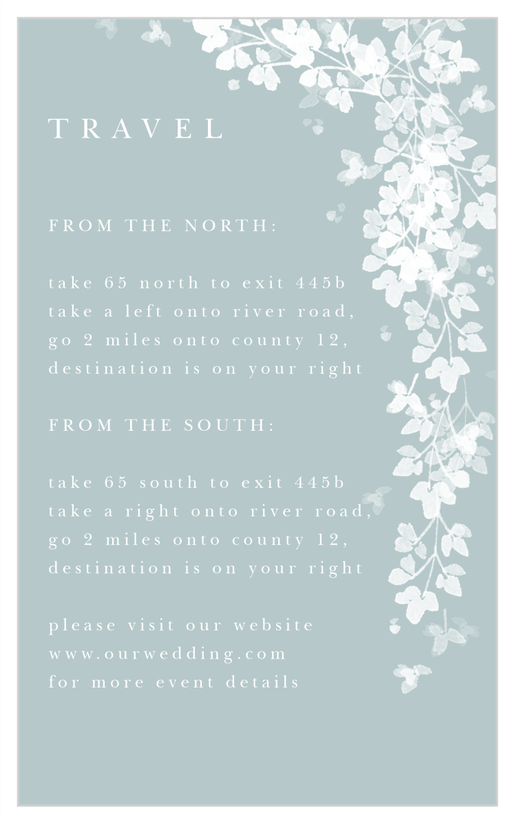 Botanical Arch Direction Cards