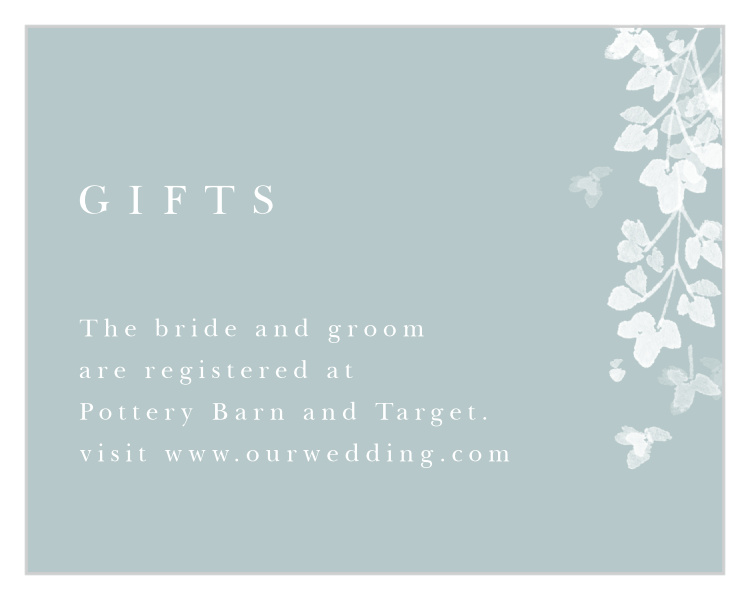 Botanical Arch Registry Cards