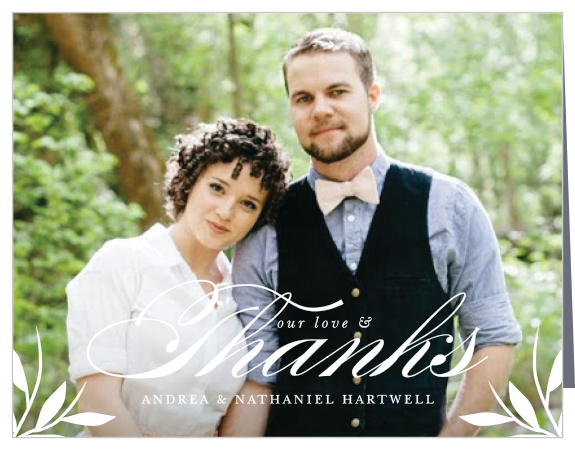 Floral Surround Wedding Thank You Cards